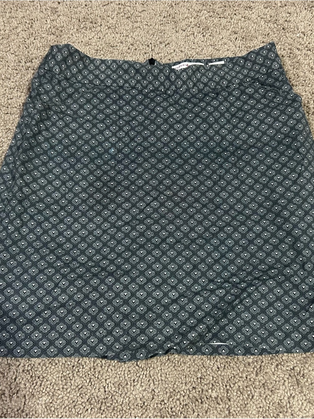 Peter Millar Mini Skirt in Teal Pattern